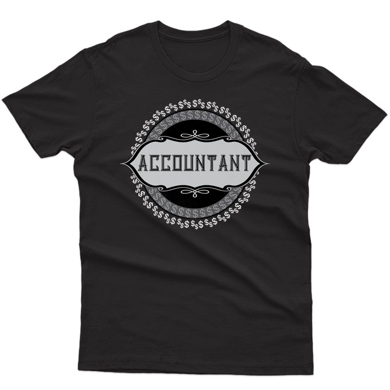 Accountant Dollar Signs Emblem Premium T-shirt