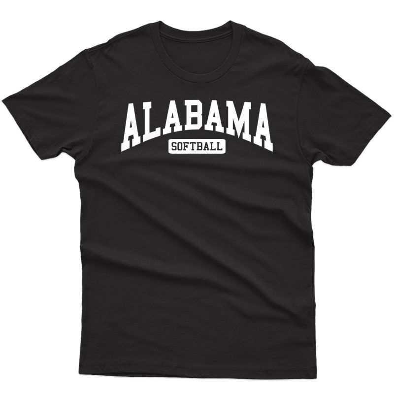 Alabama Softball Classic Retro Style Softball Player T-shirt