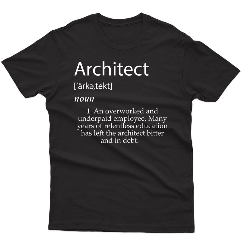 Architect Definition - Best Gift For Architects Premium T-shirt