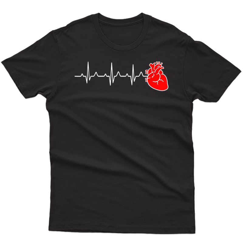 Cardiac Nurse Heartbeat Cardiology Cns Nursing Rn T-shirt