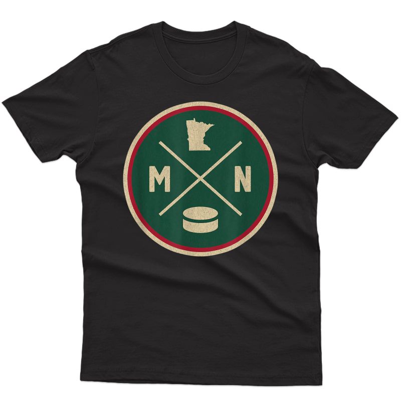 Classic Minnesota Hockey Mn Outline T-shirt