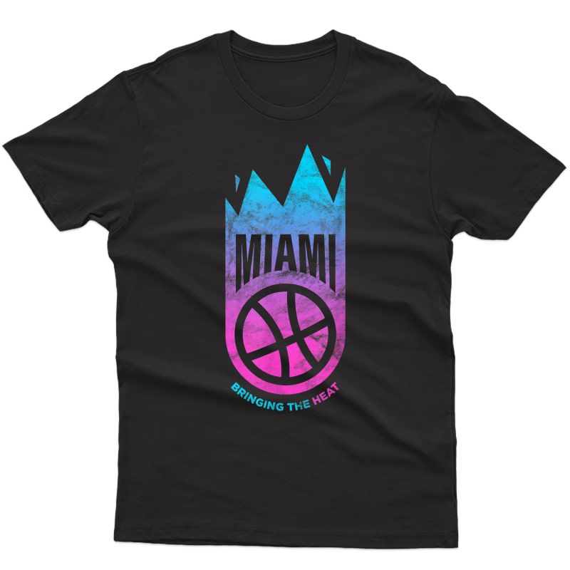 Cool Slam Dunk Miami, Florida On Fire, Basketball Heat Fan T-shirt