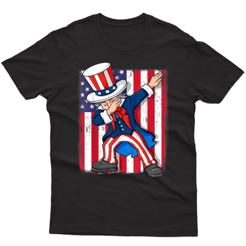 Dabbing Uncle Sam 4th Of July Dab Girls T-shirt