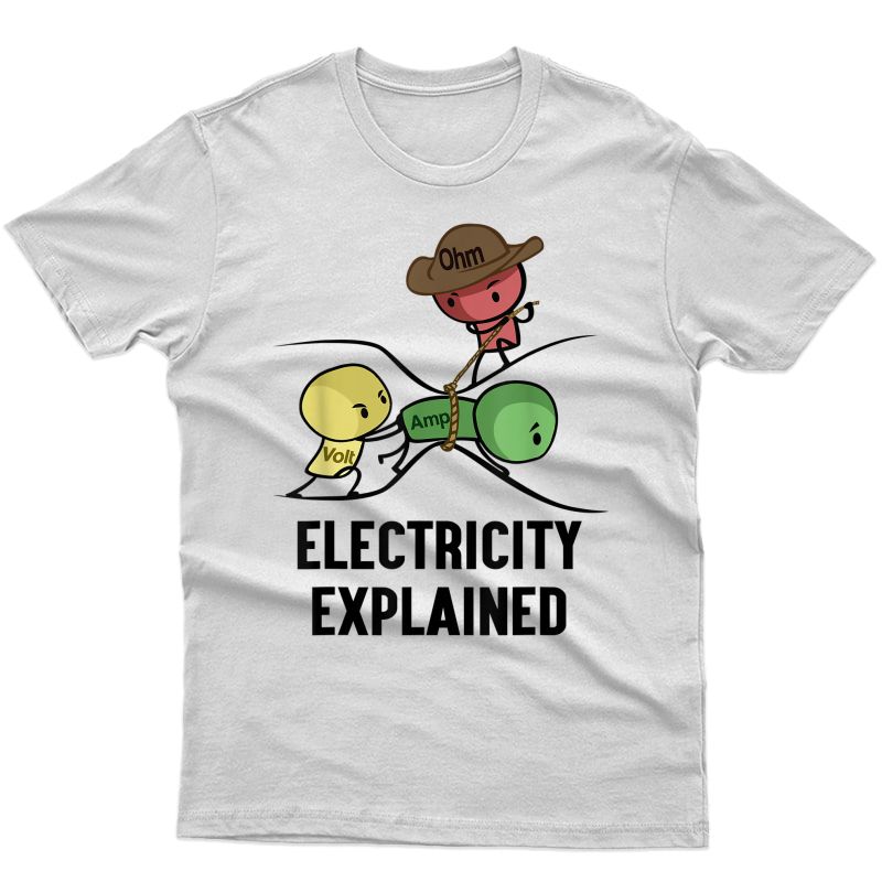 Electricity Explained Physics Nerd Gift I Tea School T-shirt