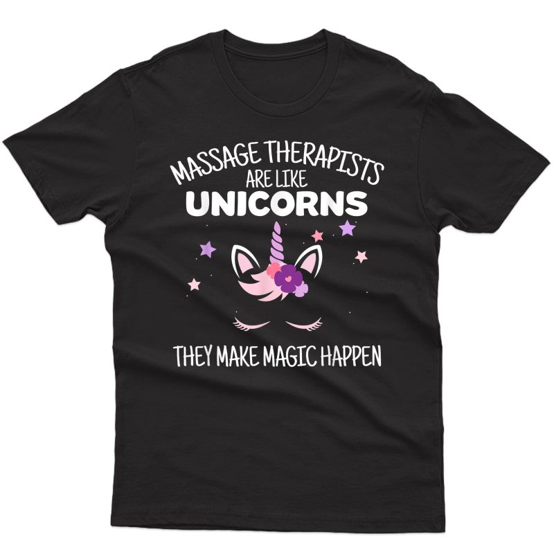 Funny Massage Therapist Unicorn Shirt For Gift