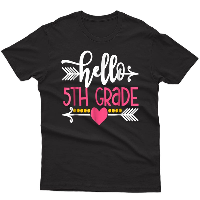 Hello 5th Grade Tea Back To School Gift Fifth Shirt