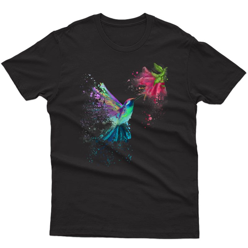 Hummingbird And Flower Bird Wat Hummingbird Lover T-shirt