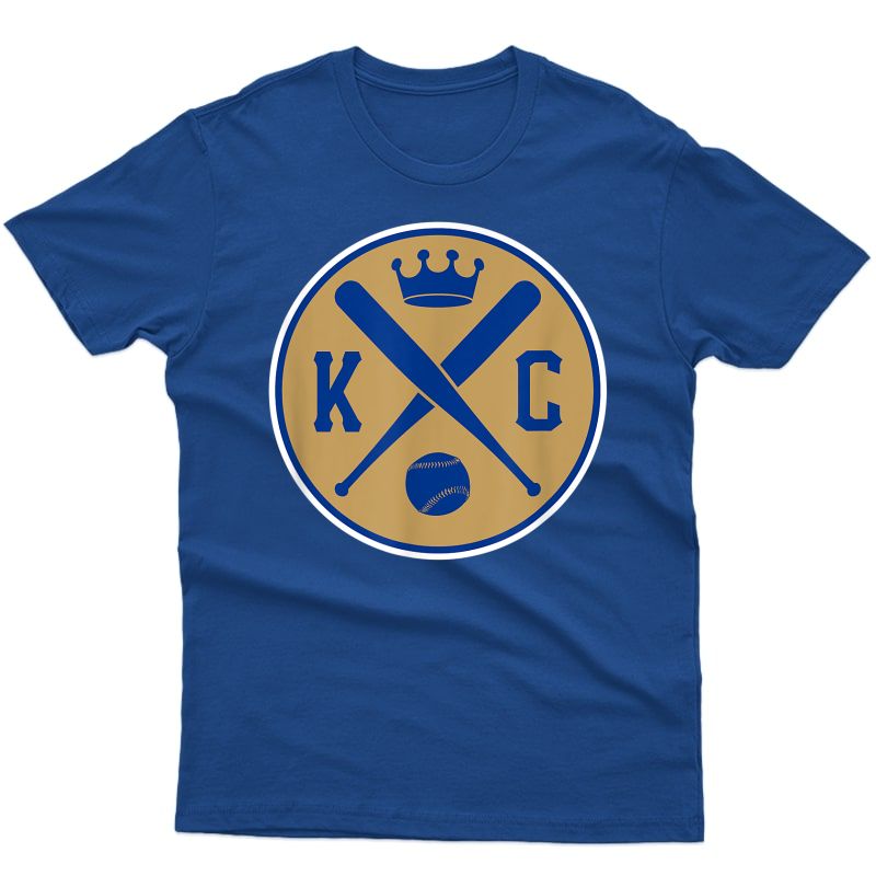 Kansas City Baseball Kc Game Day Badge Retro Royal Blue Gift T-shirt