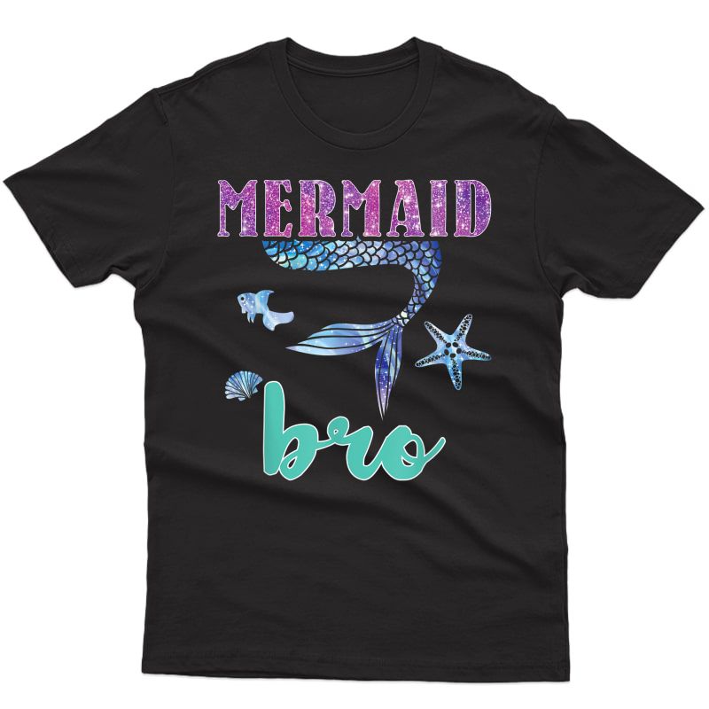 Merbro Brother Of A Mermaid Bro Boy Teens S T-shirt