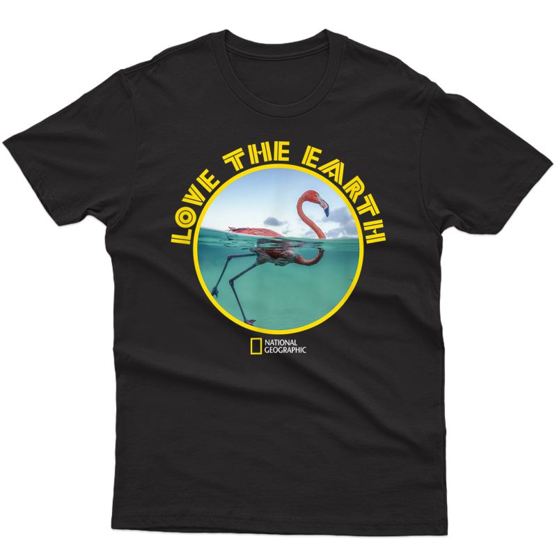 National Geographic Flamingo Love The Earth Circle T-shirt