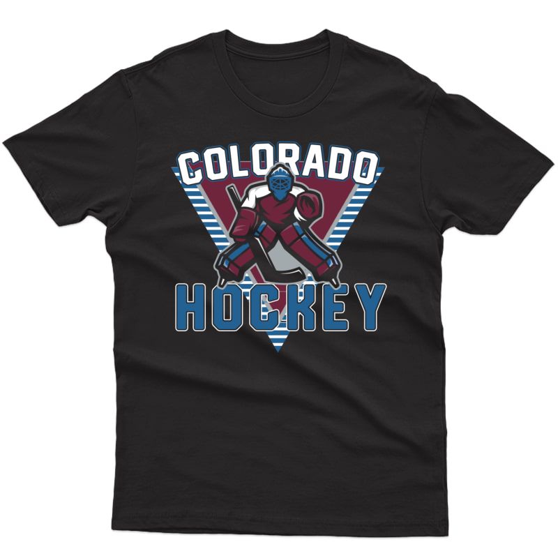 Old School Colorado Hockey Retro 90s Pullover Shirts
