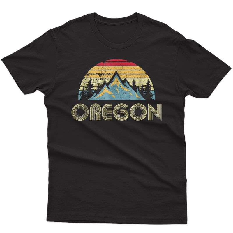 Oregon Tee - Retro Vintage Mountains Nature Hiking T Shirt