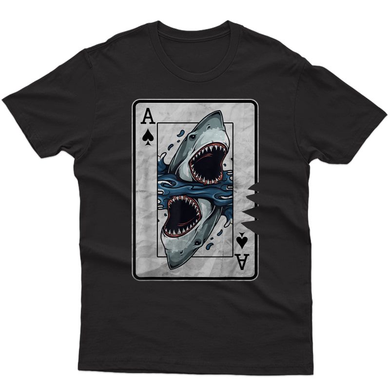 Poker Card Great Shark Shirts