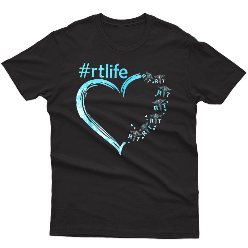 Rtlife Rt Life Respiratory Therapist Heart Icons T-shirt