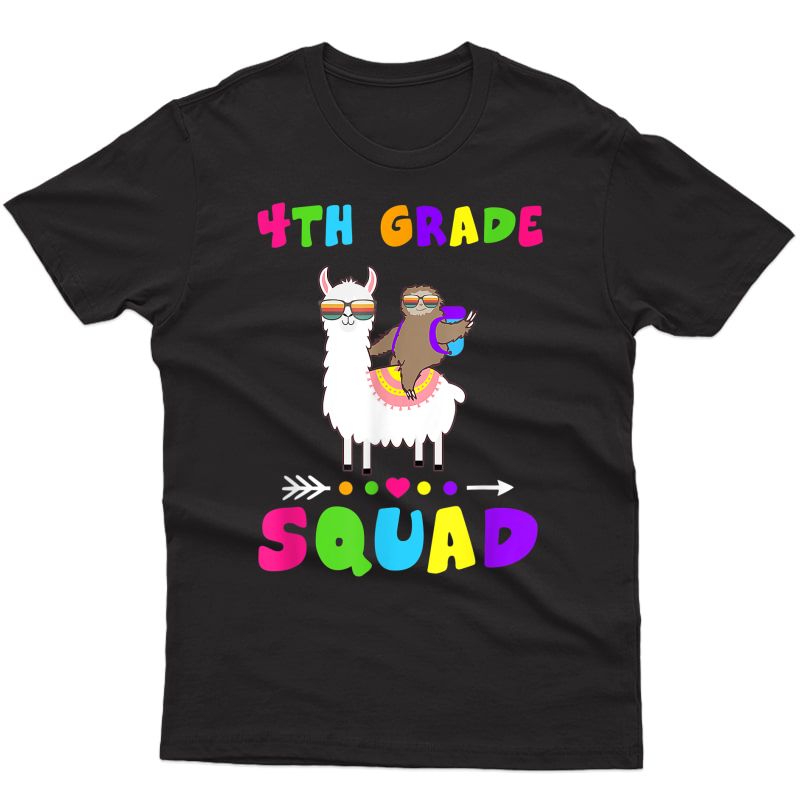 Team 4th Grade Squad Tea T-shirt 1st Day Of School