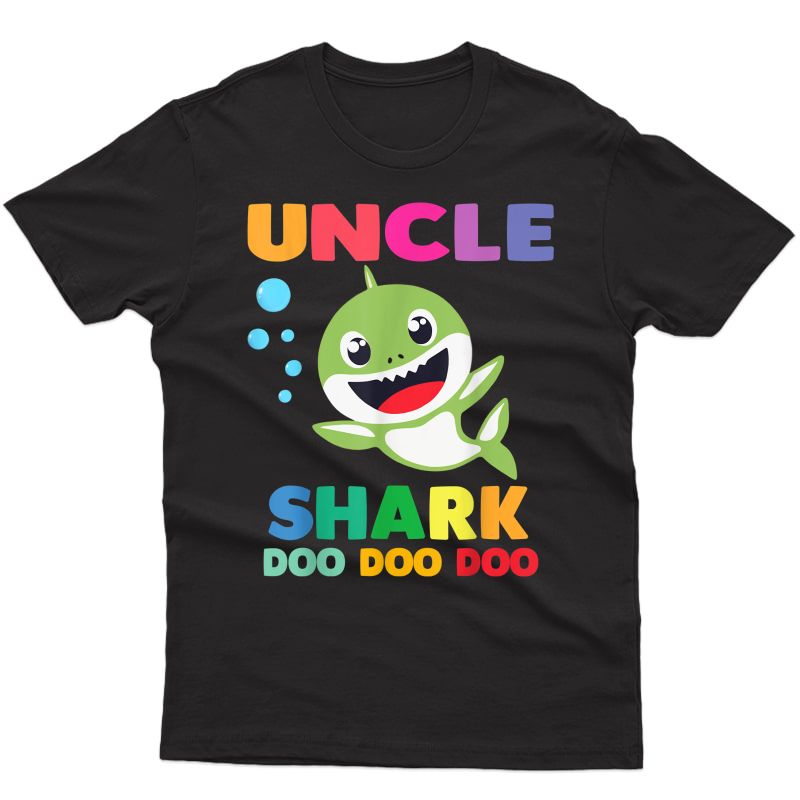 Uncle Shark Shirt Doo Doo Mommy Auntie Daddy Baby Tee T-shirt
