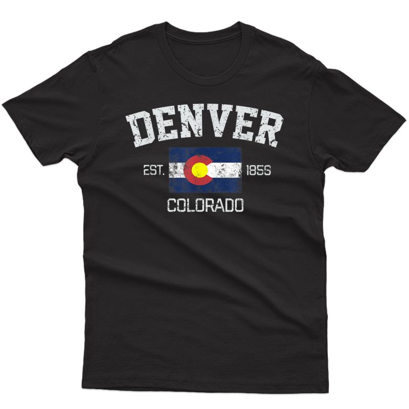 Vintage Denver Colorado Est. 1858 Souvenir Gift T-shirt