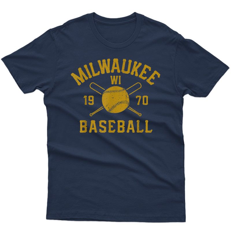 Vintage Milwaukee Baseball Wisconsin Retro Gameday Gift T-shirt